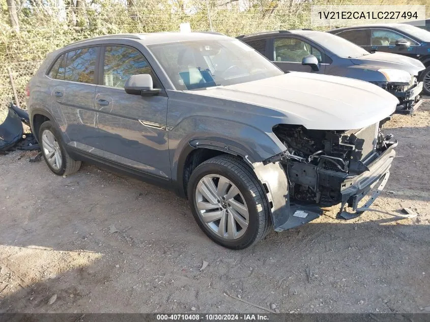 2020 Volkswagen Atlas Cross Sport 3.6L V6 Se W/Technology/3.6L V6 Se W/Technology R-Line VIN: 1V21E2CA1LC227494 Lot: 40710408