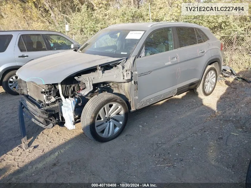 2020 Volkswagen Atlas Cross Sport 3.6L V6 Se W/Technology/3.6L V6 Se W/Technology R-Line VIN: 1V21E2CA1LC227494 Lot: 40710408