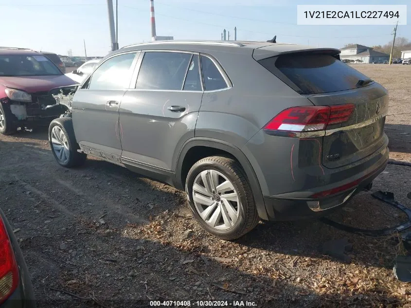 2020 Volkswagen Atlas Cross Sport 3.6L V6 Se W/Technology/3.6L V6 Se W/Technology R-Line VIN: 1V21E2CA1LC227494 Lot: 40710408