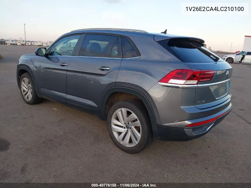 2020 Volkswagen Atlas Cross Sport 3.6L V6 Se W/Technology/3.6L V6 Se W/Technology R-Line VIN: 1V26E2CA4LC210100 Lot: 40776158