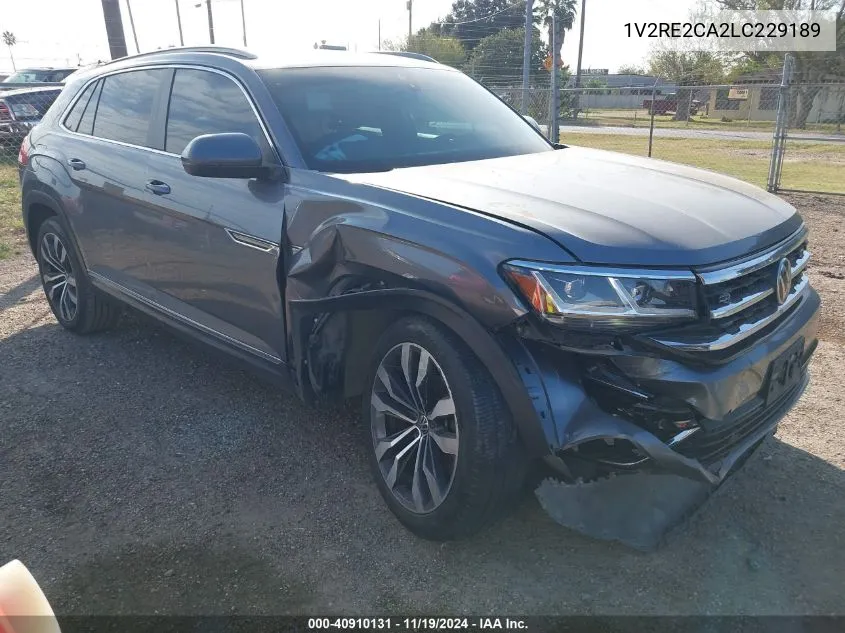 2020 Volkswagen Atlas Cross Sport 3.6L V6 Sel R-Line VIN: 1V2RE2CA2LC229189 Lot: 40910131