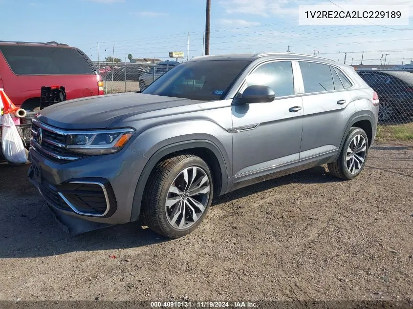 2020 Volkswagen Atlas Cross Sport 3.6L V6 Sel R-Line VIN: 1V2RE2CA2LC229189 Lot: 40910131