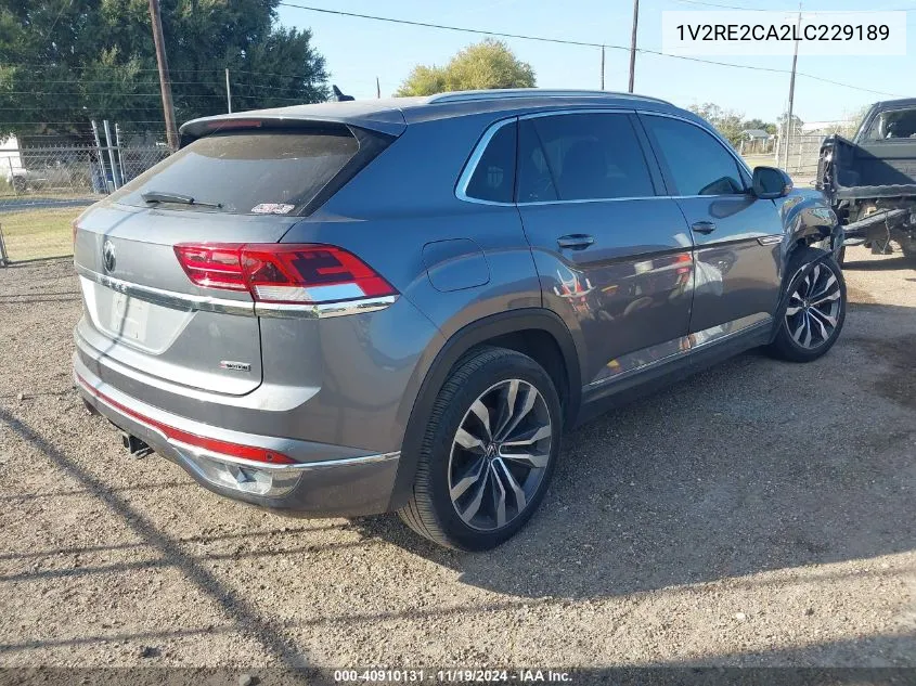 2020 Volkswagen Atlas Cross Sport 3.6L V6 Sel R-Line VIN: 1V2RE2CA2LC229189 Lot: 40910131