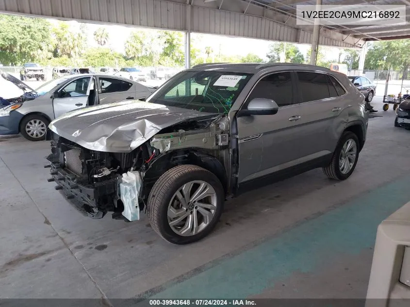 2021 Volkswagen Atlas Cross Sport 3.6L V6 Sel VIN: 1V2EE2CA9MC216892 Lot: 39943648