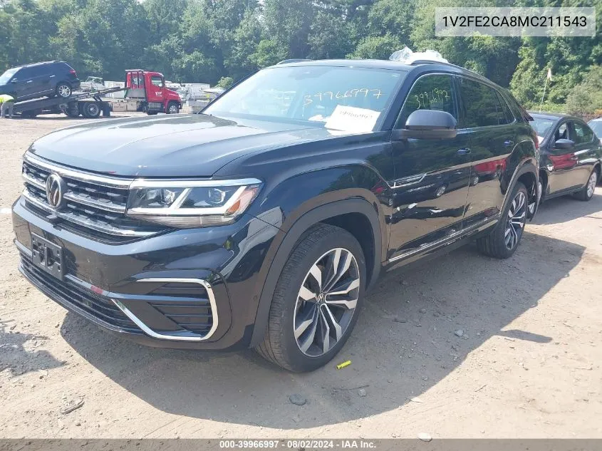 2021 Volkswagen Atlas Cross Sport 3.6L V6 Sel Premium R-Line VIN: 1V2FE2CA8MC211543 Lot: 39966997