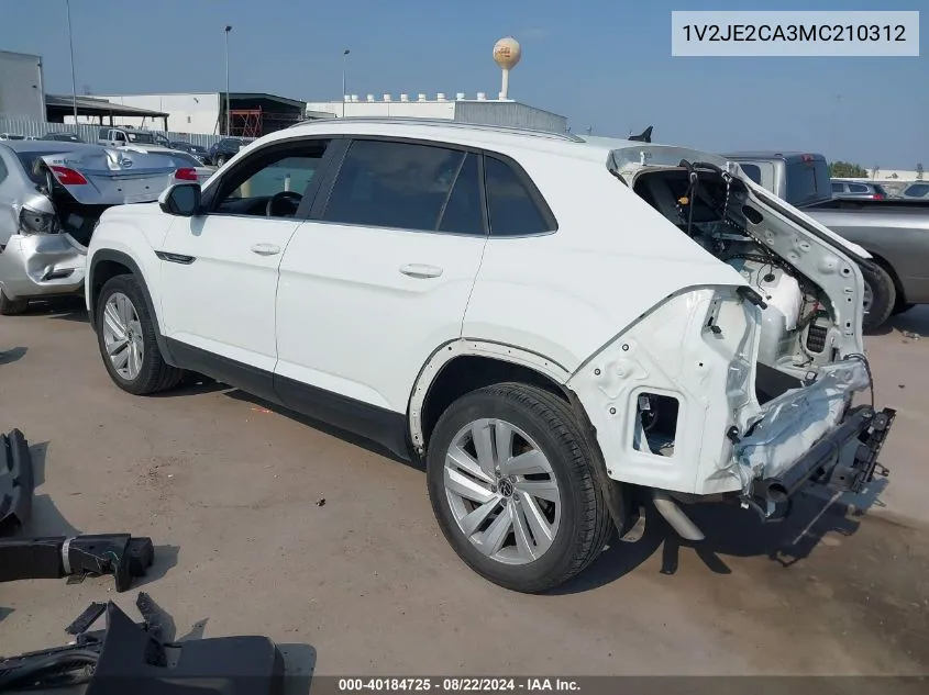 1V2JE2CA3MC210312 2021 Volkswagen Atlas Cross Sport 3.6L V6 Se W/Technology