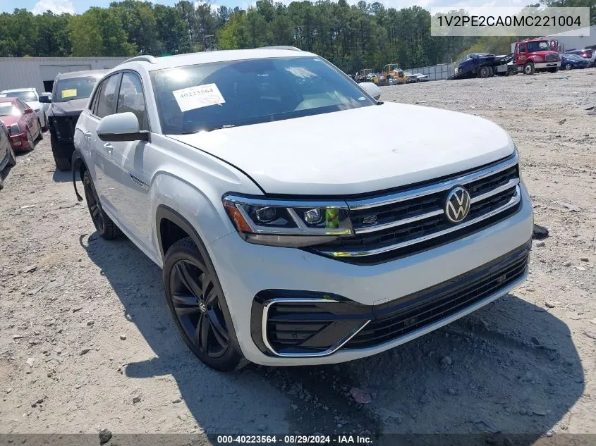 2021 Volkswagen Atlas Cross Sport 3.6L V6 Se W/Technology R-Line VIN: 1V2PE2CA0MC221004 Lot: 40223564