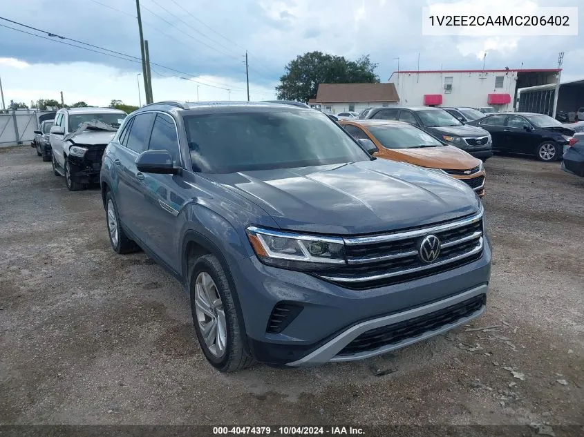 2021 Volkswagen Atlas Cross Sport 3.6L V6 Sel VIN: 1V2EE2CA4MC206402 Lot: 40474379