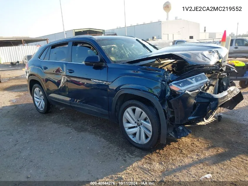 2021 Volkswagen Atlas Cross Sport 3.6L V6 Se W/Technology VIN: 1V2JE2CA2MC219552 Lot: 40544276