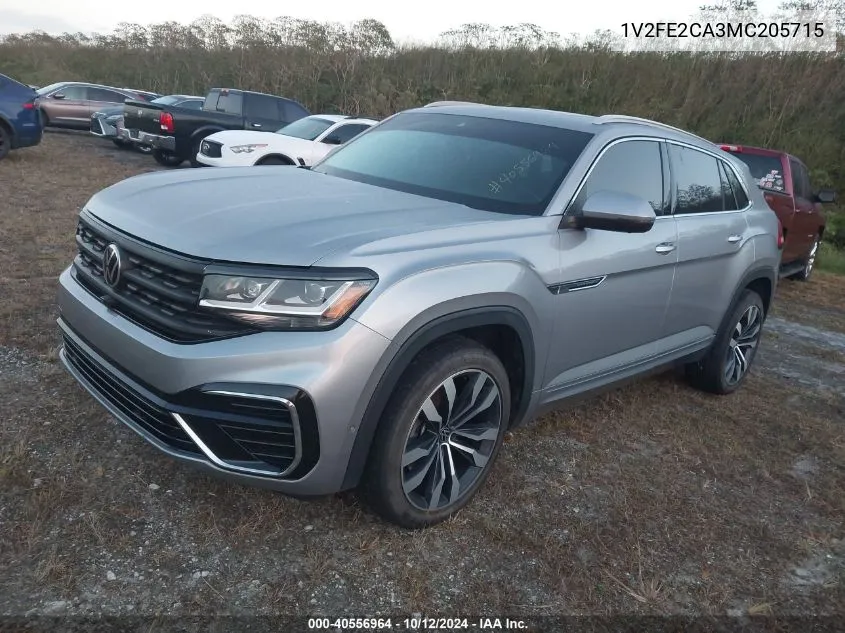 2021 Volkswagen Atlas Cross Sport Sel Premium R-Line VIN: 1V2FE2CA3MC205715 Lot: 40556964