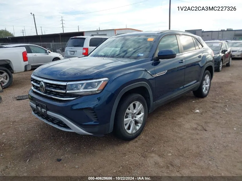 2021 Volkswagen Atlas Cross Sport 2.0T S VIN: 1V2AC2CA3MC227326 Lot: 40629686