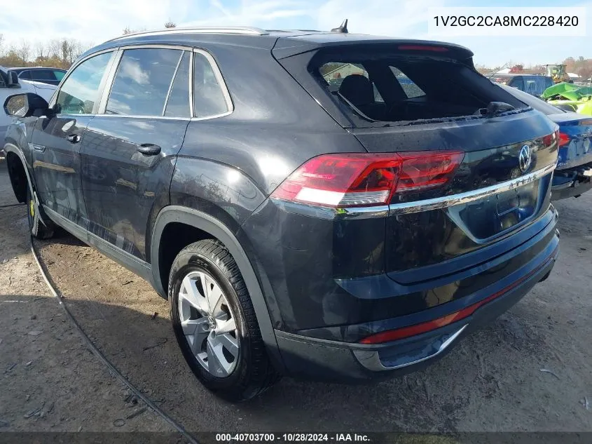 2021 Volkswagen Atlas Cross Sport S VIN: 1V2GC2CA8MC228420 Lot: 40703700