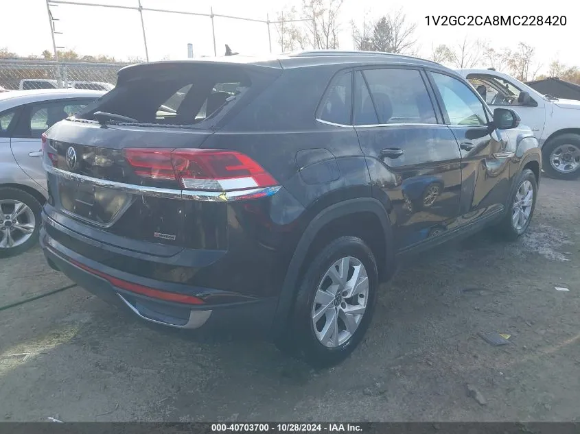 2021 Volkswagen Atlas Cross Sport S VIN: 1V2GC2CA8MC228420 Lot: 40703700