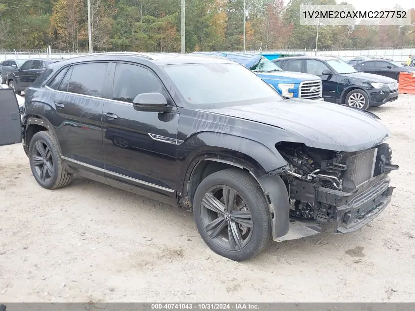 2021 Volkswagen Atlas Cross Sport 3.6L V6 Se W/Technology R-Line VIN: 1V2ME2CAXMC227752 Lot: 40741043