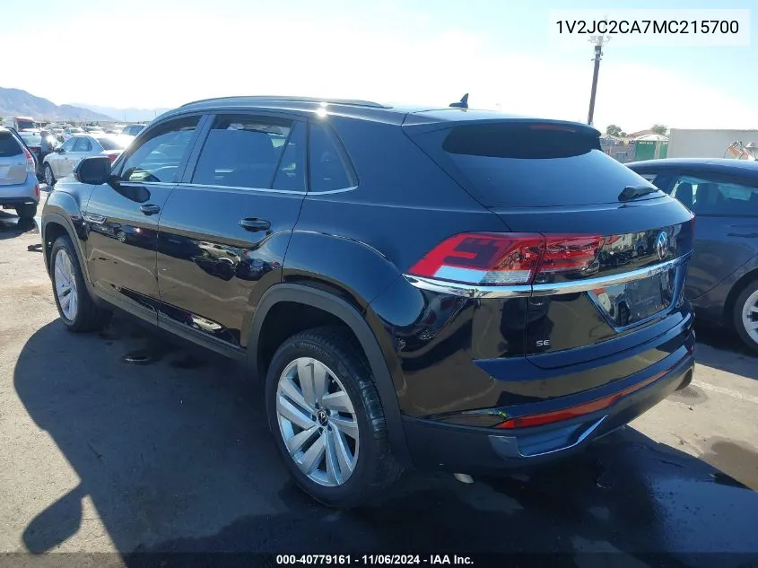 2021 Volkswagen Atlas Cross Sport 2.0T Se W/Technology VIN: 1V2JC2CA7MC215700 Lot: 40779161