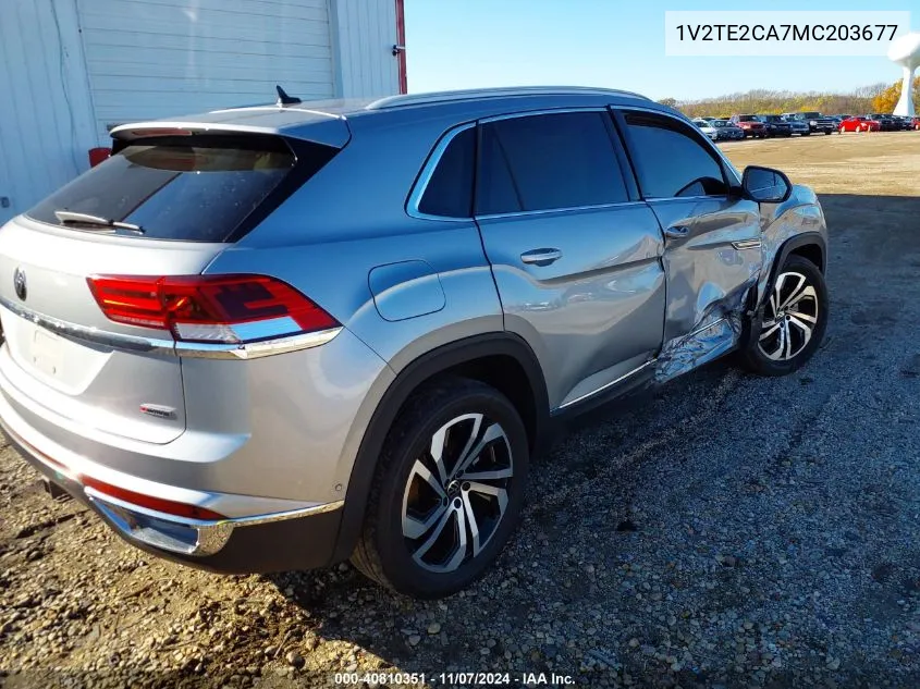 2021 Volkswagen Atlas Cross Sport 3.6L V6 Sel Premium VIN: 1V2TE2CA7MC203677 Lot: 40810351