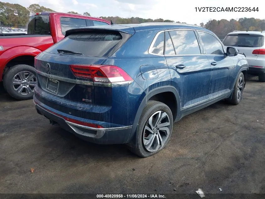 2021 Volkswagen Atlas Cross Sport 3.6L V6 Sel Premium VIN: 1V2TE2CA4MC223644 Lot: 40820958