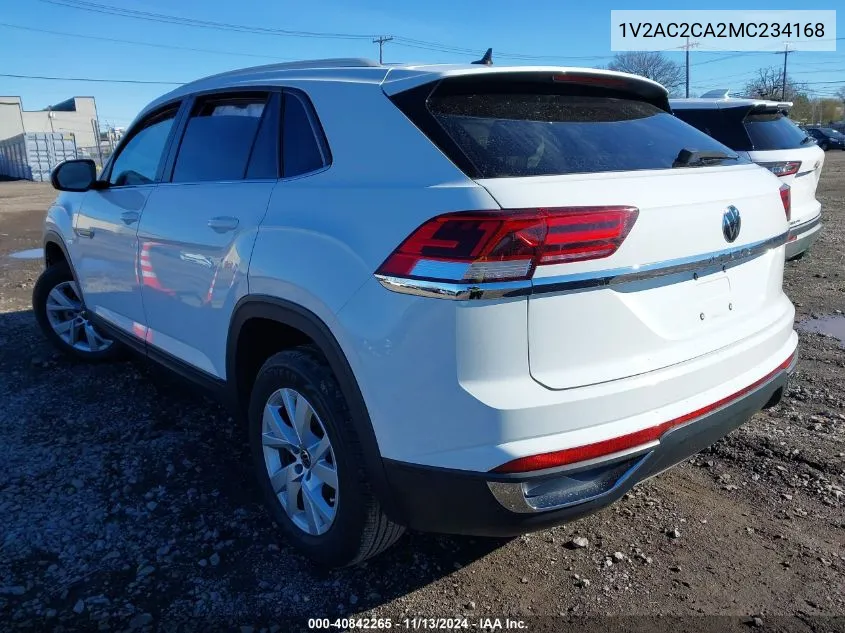 2021 Volkswagen Atlas Cross Sport 2.0T S VIN: 1V2AC2CA2MC234168 Lot: 40842265