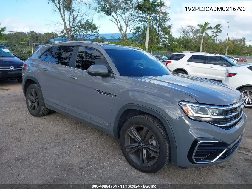 2021 Volkswagen Atlas Cross Sport 3.6L V6 Se W/Technology R-Line VIN: 1V2PE2CA0MC216790 Lot: 40864754