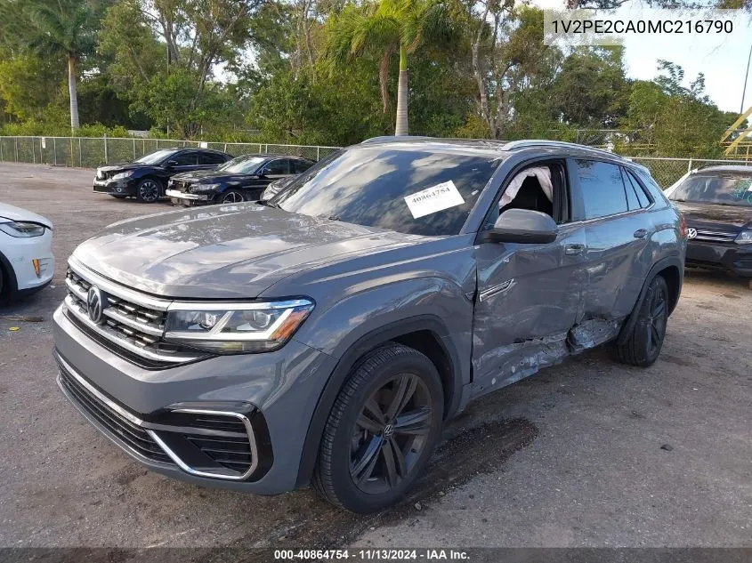 2021 Volkswagen Atlas Cross Sport 3.6L V6 Se W/Technology R-Line VIN: 1V2PE2CA0MC216790 Lot: 40864754