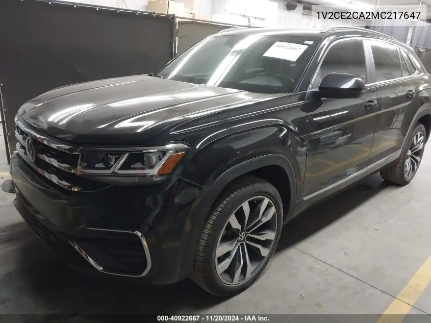 2021 Volkswagen Atlas Cross Sport 3.6L V6 Sel R-Line VIN: 1V2CE2CA2MC217647 Lot: 40922667