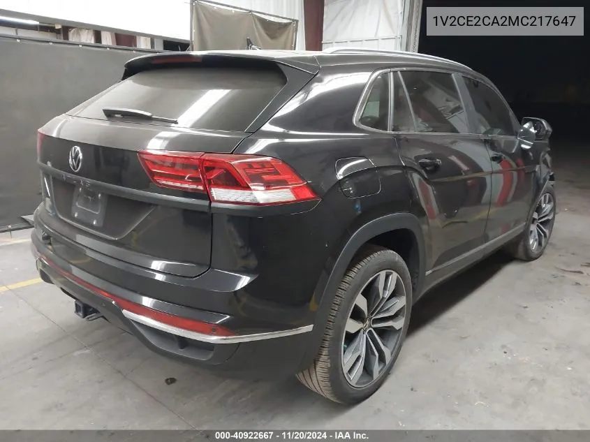 2021 Volkswagen Atlas Cross Sport 3.6L V6 Sel R-Line VIN: 1V2CE2CA2MC217647 Lot: 40922667