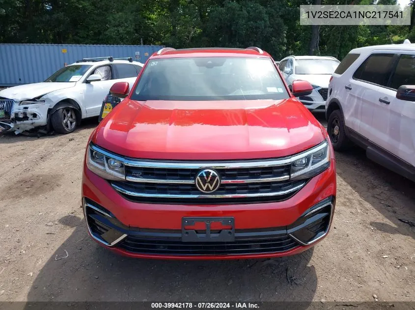 2022 Volkswagen Atlas Cross Sport Sel R-Line VIN: 1V2SE2CA1NC217541 Lot: 39942178