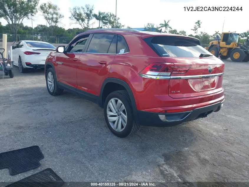 1V2JE2CA3NC224244 2022 Volkswagen Atlas Cross Sport Se