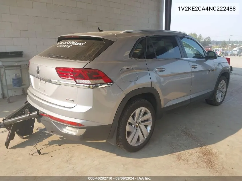 2022 Volkswagen Atlas Cross Sport 3.6L V6 Se W/Technology VIN: 1V2KE2CA4NC222488 Lot: 40282710