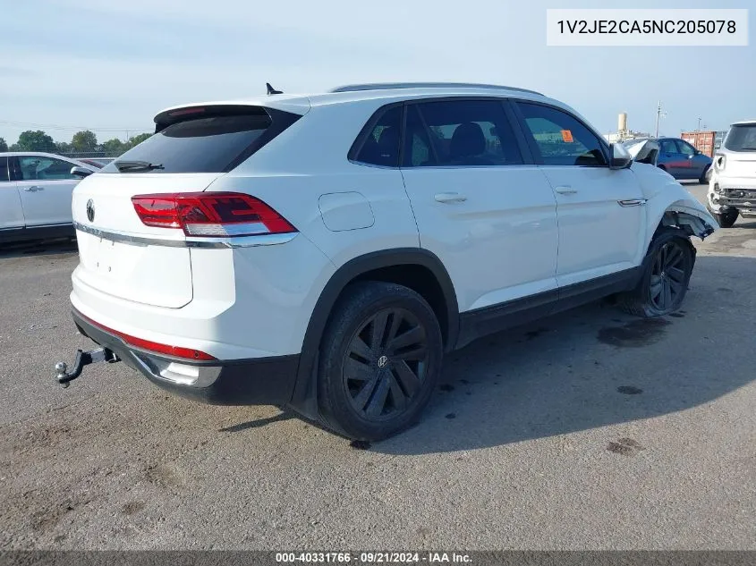 1V2JE2CA5NC205078 2022 Volkswagen Atlas Cross Sport 3.6L V6 Se W/Technology