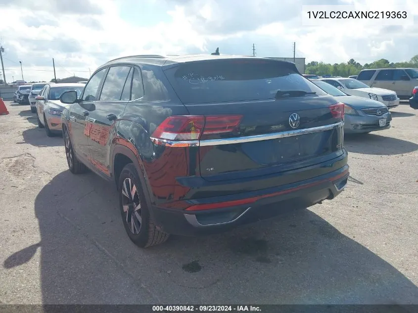 2022 Volkswagen Atlas Cross Sport Se VIN: 1V2LC2CAXNC219363 Lot: 40390842