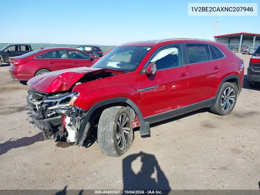 2022 Volkswagen Atlas Cross Sport 3.6L V6 Sel VIN: 1V2BE2CAXNC207946 Lot: 40492587