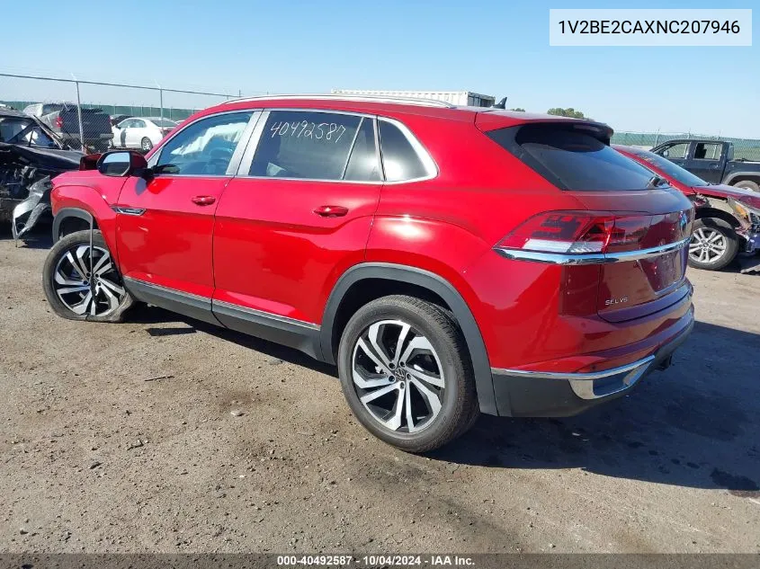 2022 Volkswagen Atlas Cross Sport 3.6L V6 Sel VIN: 1V2BE2CAXNC207946 Lot: 40492587