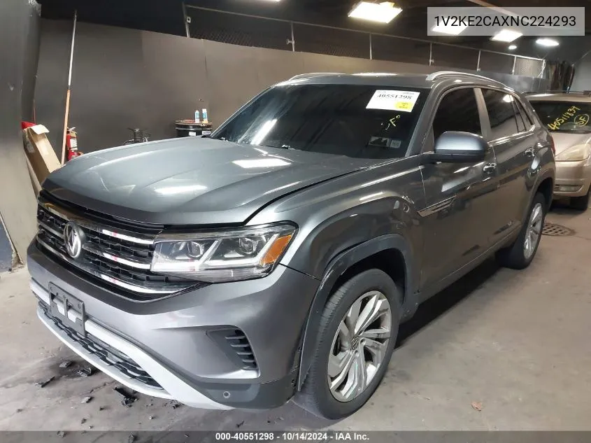 2022 Volkswagen Atlas Cross Sport 3.6L V6 Se W/Technology VIN: 1V2KE2CAXNC224293 Lot: 40551298