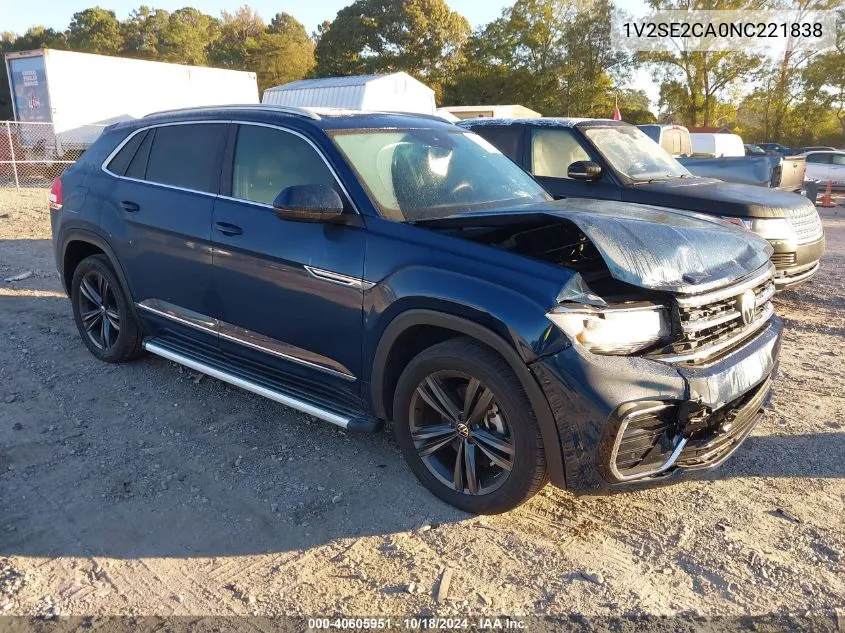 2022 Volkswagen Atlas Cross Sport 3.6L V6 Sel R-Line VIN: 1V2SE2CA0NC221838 Lot: 40605951