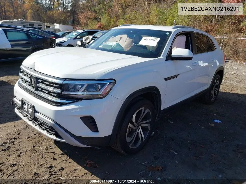 2022 Volkswagen Atlas Cross Sport 3.6L V6 Sel VIN: 1V2BE2CAXNC216291 Lot: 40714987