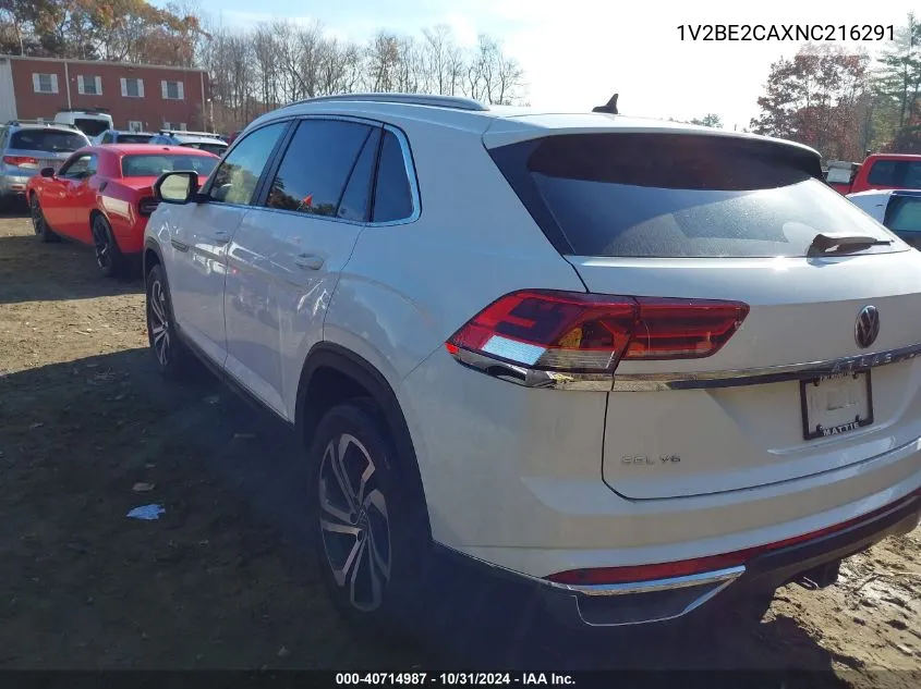 2022 Volkswagen Atlas Cross Sport 3.6L V6 Sel VIN: 1V2BE2CAXNC216291 Lot: 40714987