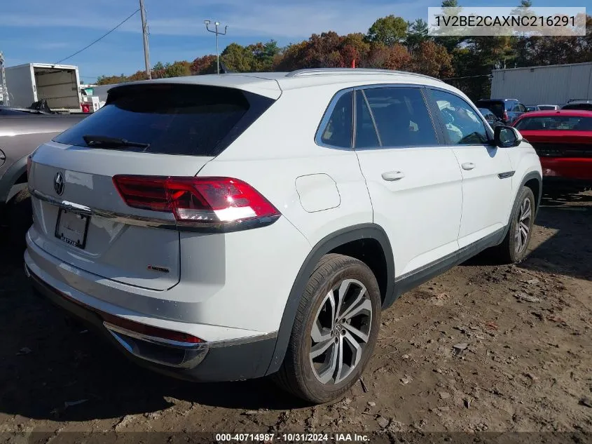 2022 Volkswagen Atlas Cross Sport 3.6L V6 Sel VIN: 1V2BE2CAXNC216291 Lot: 40714987