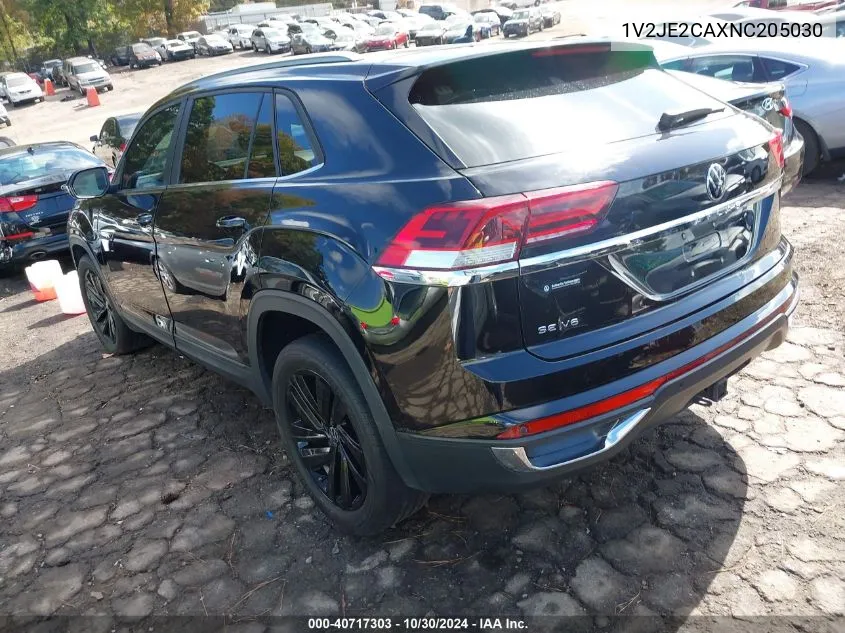 2022 Volkswagen Atlas Cross Sport 3.6L V6 Se W/Technology VIN: 1V2JE2CAXNC205030 Lot: 40717303