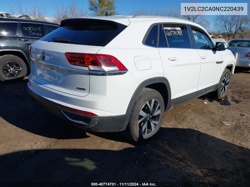 2022 Volkswagen Atlas Cross Sport 2.0T Se VIN: 1V2LC2CA0NC220439 Lot: 40774701