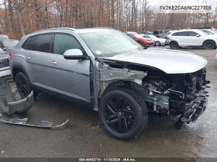 2022 Volkswagen Atlas Cross Sport 3.6L V6 Se W/Technology VIN: 1V2KE2CA6NC227305 Lot: 40852718