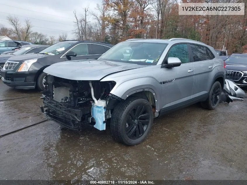 2022 Volkswagen Atlas Cross Sport 3.6L V6 Se W/Technology VIN: 1V2KE2CA6NC227305 Lot: 40852718