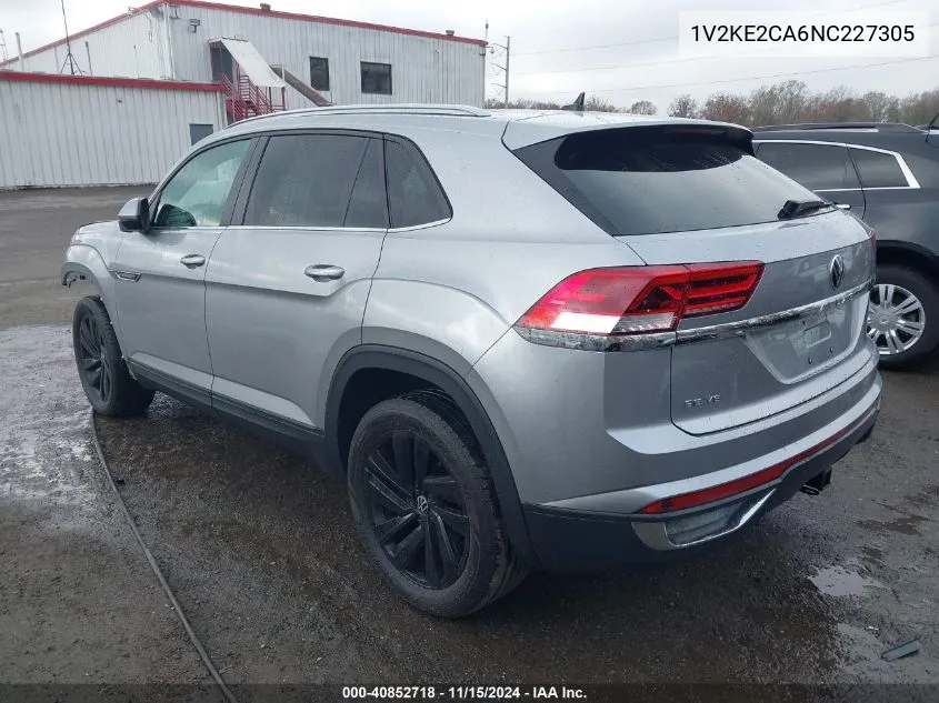 2022 Volkswagen Atlas Cross Sport 3.6L V6 Se W/Technology VIN: 1V2KE2CA6NC227305 Lot: 40852718