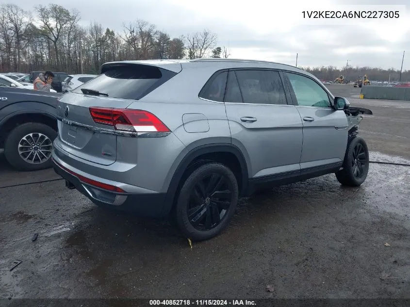 2022 Volkswagen Atlas Cross Sport 3.6L V6 Se W/Technology VIN: 1V2KE2CA6NC227305 Lot: 40852718