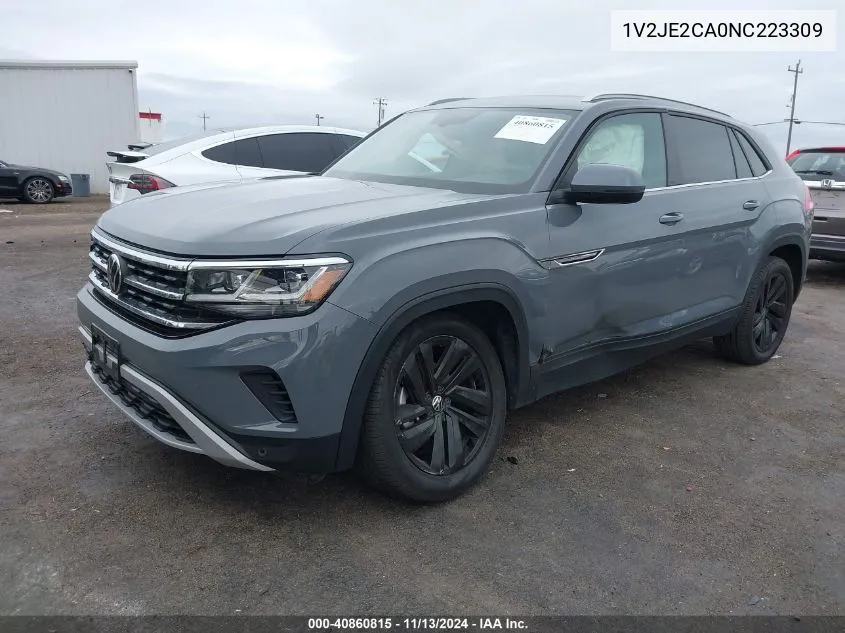 2022 Volkswagen Atlas Cross Sport 3.6L V6 Se W/Technology VIN: 1V2JE2CA0NC223309 Lot: 40860815