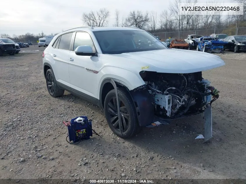 2022 Volkswagen Atlas Cross Sport 3.6L V6 Se W/Technology VIN: 1V2JE2CA5NC220468 Lot: 40873030