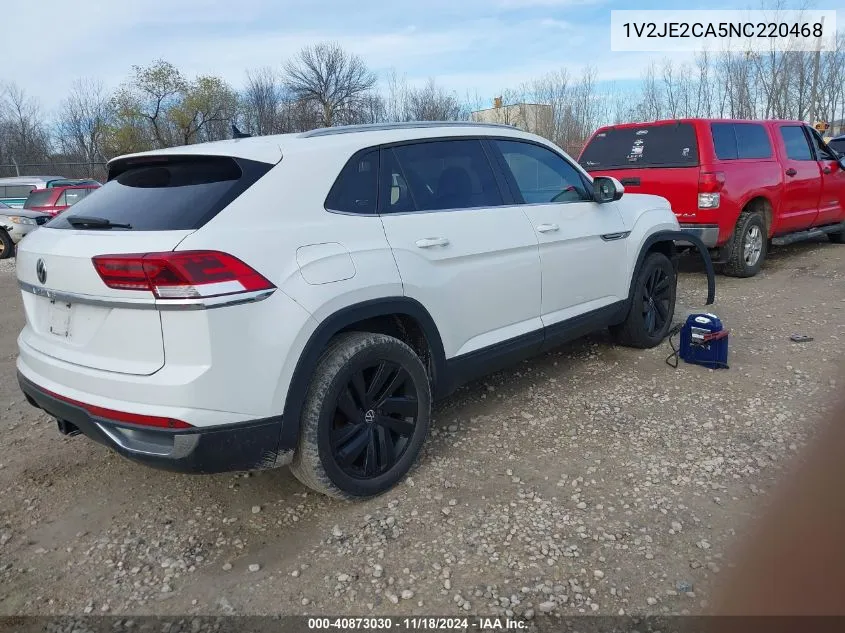 2022 Volkswagen Atlas Cross Sport 3.6L V6 Se W/Technology VIN: 1V2JE2CA5NC220468 Lot: 40873030