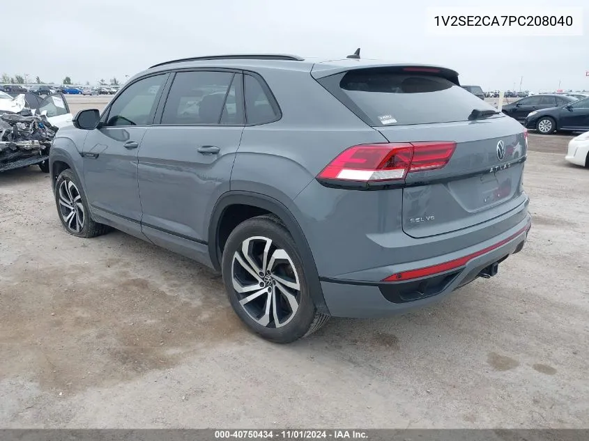 2023 Volkswagen Atlas Cross Sport 3.6L V6 Sel/3.6L V6 Sel R-Line Black VIN: 1V2SE2CA7PC208040 Lot: 40750434