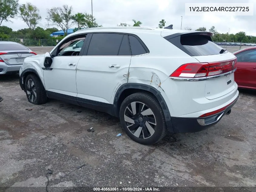 1V2JE2CA4RC227725 2024 Volkswagen Atlas Cross Sport 2.0T Se W/Technology