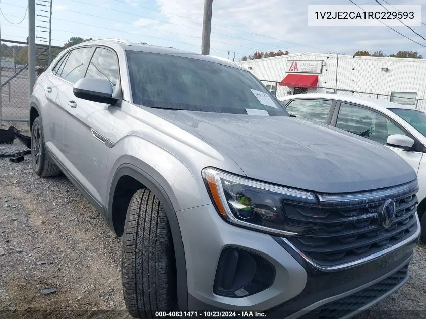 2024 Volkswagen Atlas Cross Sport 2.0T Se W/Technology VIN: 1V2JE2CA1RC229593 Lot: 40631471